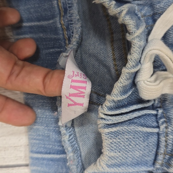 YMI Light Blue Denim Shorts with Drawstring - Picture 2 of 3